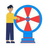 person with spin illustration vector