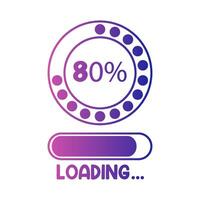 progress loading with circular loading illustration vector