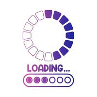 progress loading  with circular loading illustration vector