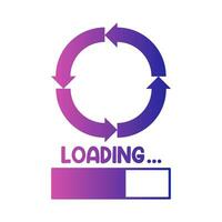 progress loading with circular loading illustration vector