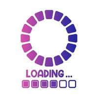 progress loading  with circular loading illustration vector