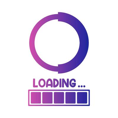progress loading  with circular loading illustration