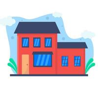 home building illustration vector