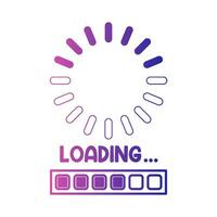 progress loading with circular loading illustration vector