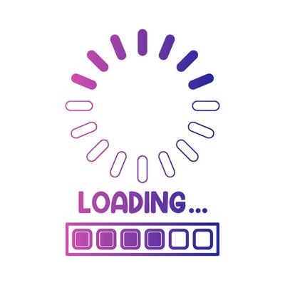 progress loading with circular loading illustration