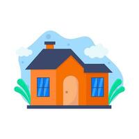 home building illustration vector