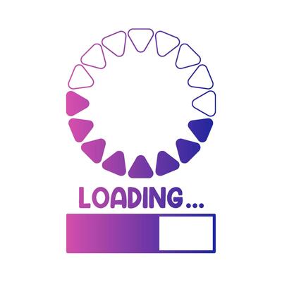 progress loading  with circular loading illustration