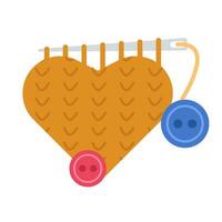 knitting with button illustration vector