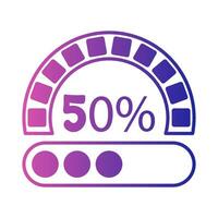 progress loading with circular loading illustration vector