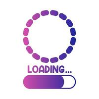 progress loading with circular loading illustration vector