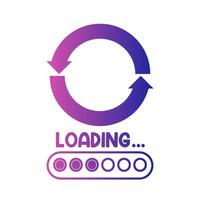 progress loading with circular loading illustration vector