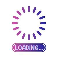 progress loading  with circular loading illustration vector