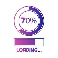 progress loading with circular loading illustration vector