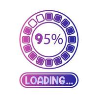 progress loading with circular loading illustration vector