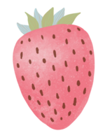 Pastel strawberry, Cute doodle strawberry, fresh farm organic berry png