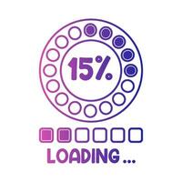 progress loading  with circular loading illustration vector