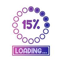 progress loading  with circular loading illustration vector