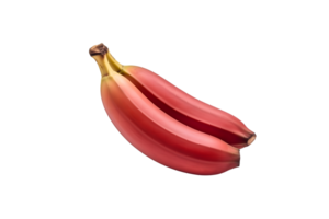 ai gerado vibrante vermelho banana transparente png imagem com fresco tropical apelo