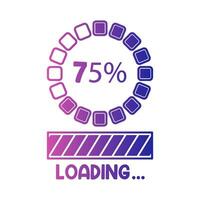 progress loading  with circular loading illustration vector