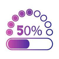 progress loading with circular loading illustration vector