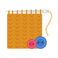 kinitting with button illustration vector