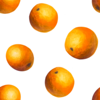 Hand gezeichnet realistisch Orangen, Mandarinen nahtlos Muster auf transparent Hintergrund. malerisch Aquarell Zitrusfrüchte Obst Hintergrund. frisch Früchte drucken Design zum Speisekarte, Verpackung Papier, Schreibwaren png