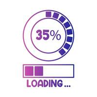 progress loading  with circular loading illustration vector