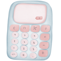 Calculator cartoon school supplies isolated on transparent background png