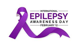 Vector illustration on the theme of International Epilepsy Day.  It ,s understanding and awareness of epilepsy. Banner, poster, card, background design.
