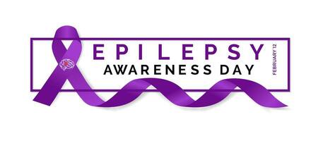 Vector illustration on the theme of International Epilepsy Day.  It ,s understanding and awareness of epilepsy. Banner, poster, card, background design.