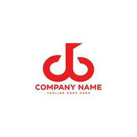 Initial Name Letter BD lowercase or DB Icon Logo Symbol vector