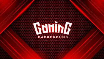 Abstract Dark Red Futuristic Gaming Background. 3D geometric Esport background with Dark Red hexagon pattern for banner. Vector Illustration