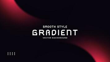 Smooth gradient background with black and red color vector