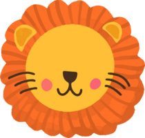 ilustração de leão fofo png