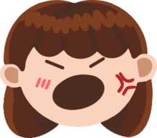 Girl emoticon expression png