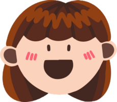 Girl emoticon expression png