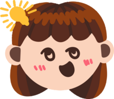 Girl emoticon expression png
