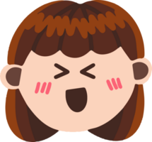 Girl emoticon expression png