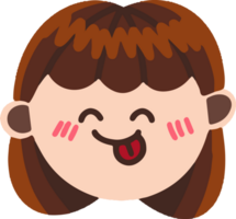 Girl emoticon expression png