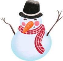 Cute snowman illustration png