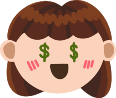 Girl emoticon expression png