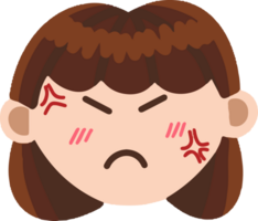 Girl emoticon expression png