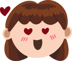 Girl emoticon expression png