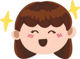 Girl emoticon expression png