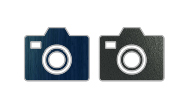 kamera ikon symbol med textur png