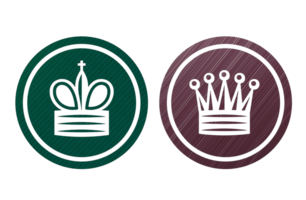 crown icon red and green symbol with texture png