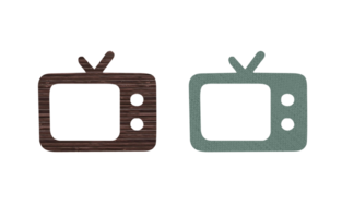 television icon symbol with texture png