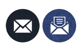 envelope with email symbol icon with texture png