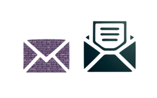 envelope with email symbol icon with texture png