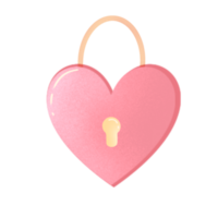 roze hart slot Valentijn sticker png